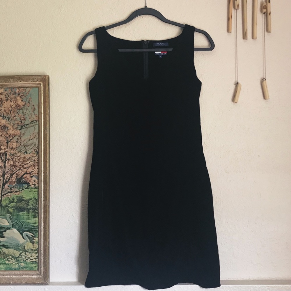 Tommy Hilfiger Black Velvet Mini Dress